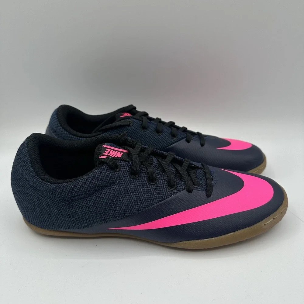 Nike Mercurial X IC Shoes Mens 12 Navy/Pink Blast Indoor Soccer‎ Turf 725244-446